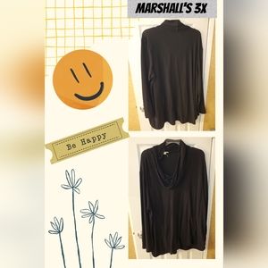 Black long sleeve shirt with pocket 3x